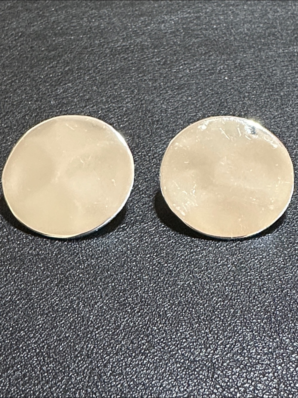 J Crew Hammered Silver-Tone Round Disc Earrings
